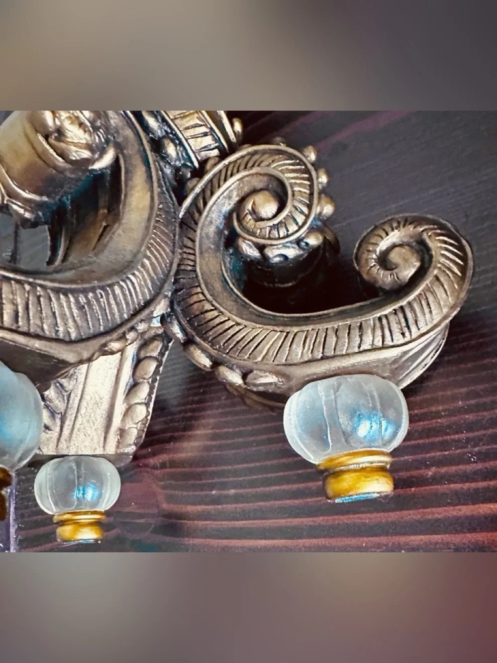 Vintage Italian Florentine Gilt Candle Holders Heavy Pair Regency Acanthus Scrol